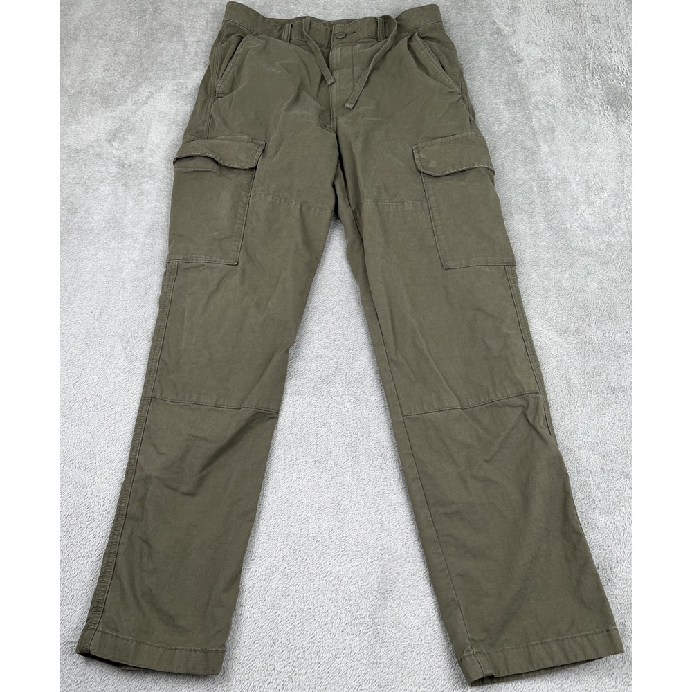 Uniqlo Pants Mens Large 27x30 Olive Cargo Fatigues Military Combat Trousers Army